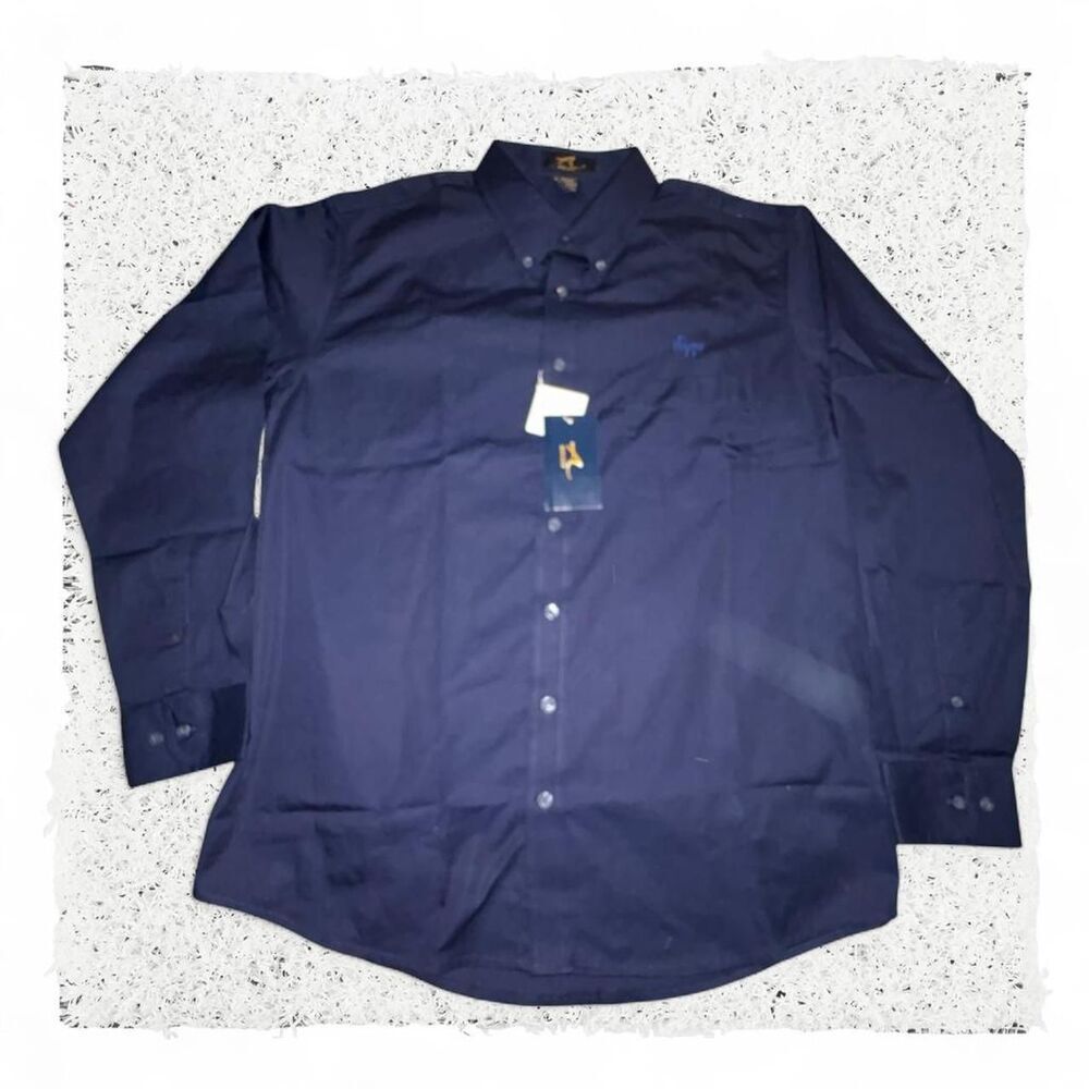 Unbranded Men's Navy and Blue Shirt